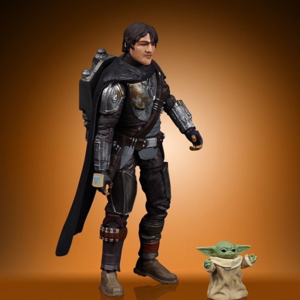 Star Wars Vintage Mandalorian Din Djarin Action Figure Set NIB - Picture 10 of 11
